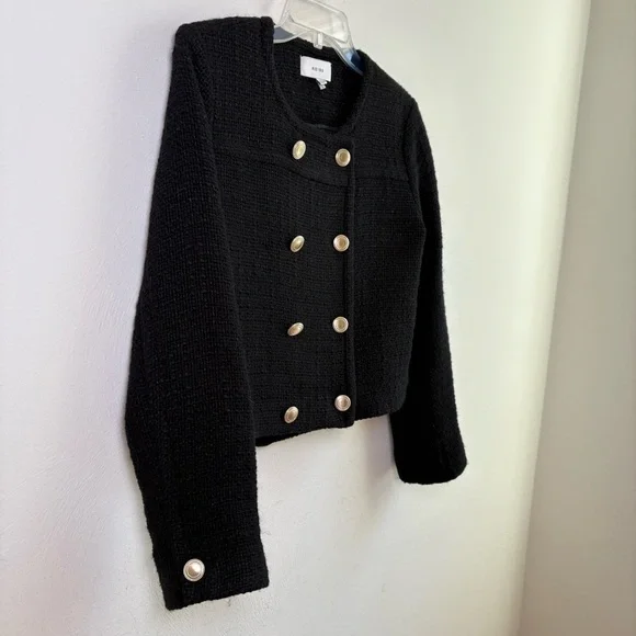 REISS Esmie Cropped Jacket Double Breasted Wool Blend Size 6 - Picture 3 of 13